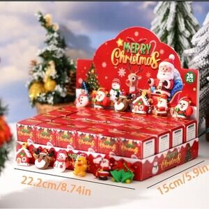 24 pc Christmas Collectible Keychain Lot in Retail Display Box NEW